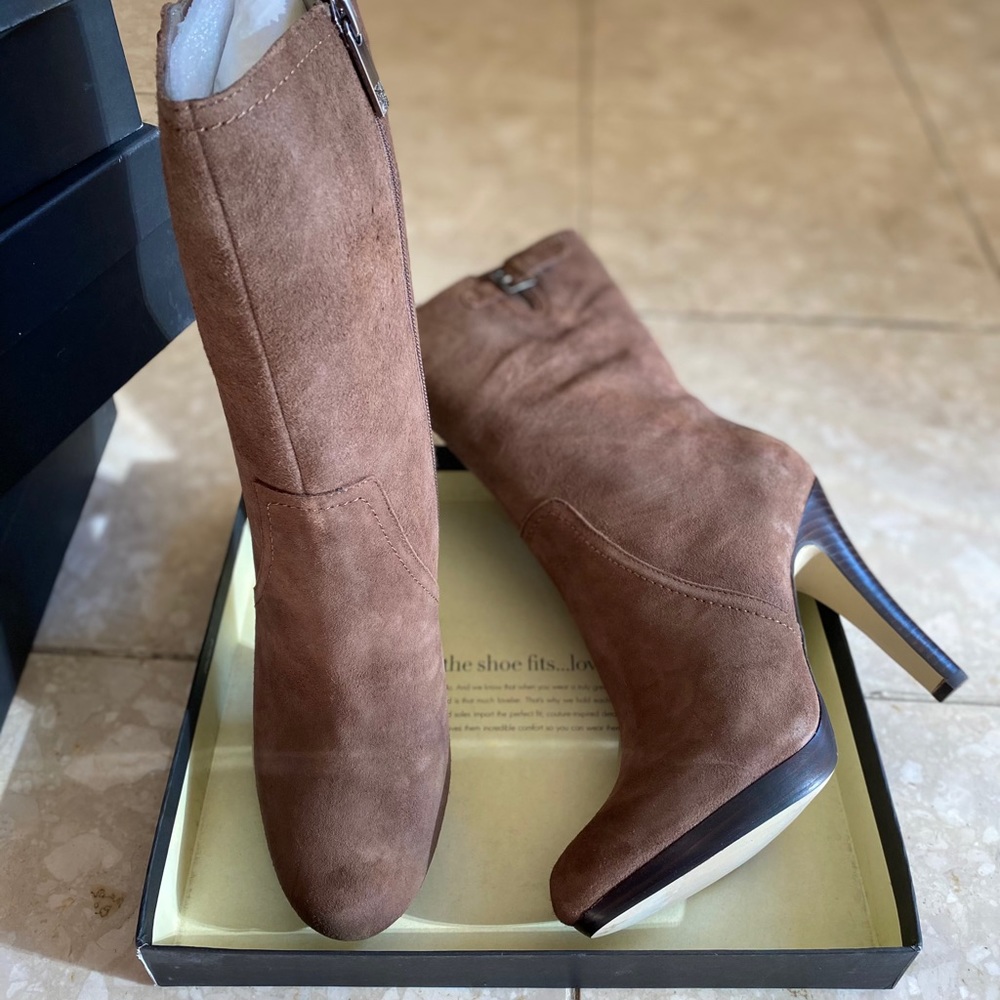 Anne Klein 3/4 Stiletto Boots - Round Toe